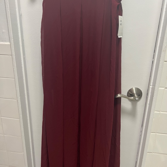 B Darlin Gold and Red Two Piece Dress - Picture 2 of 4